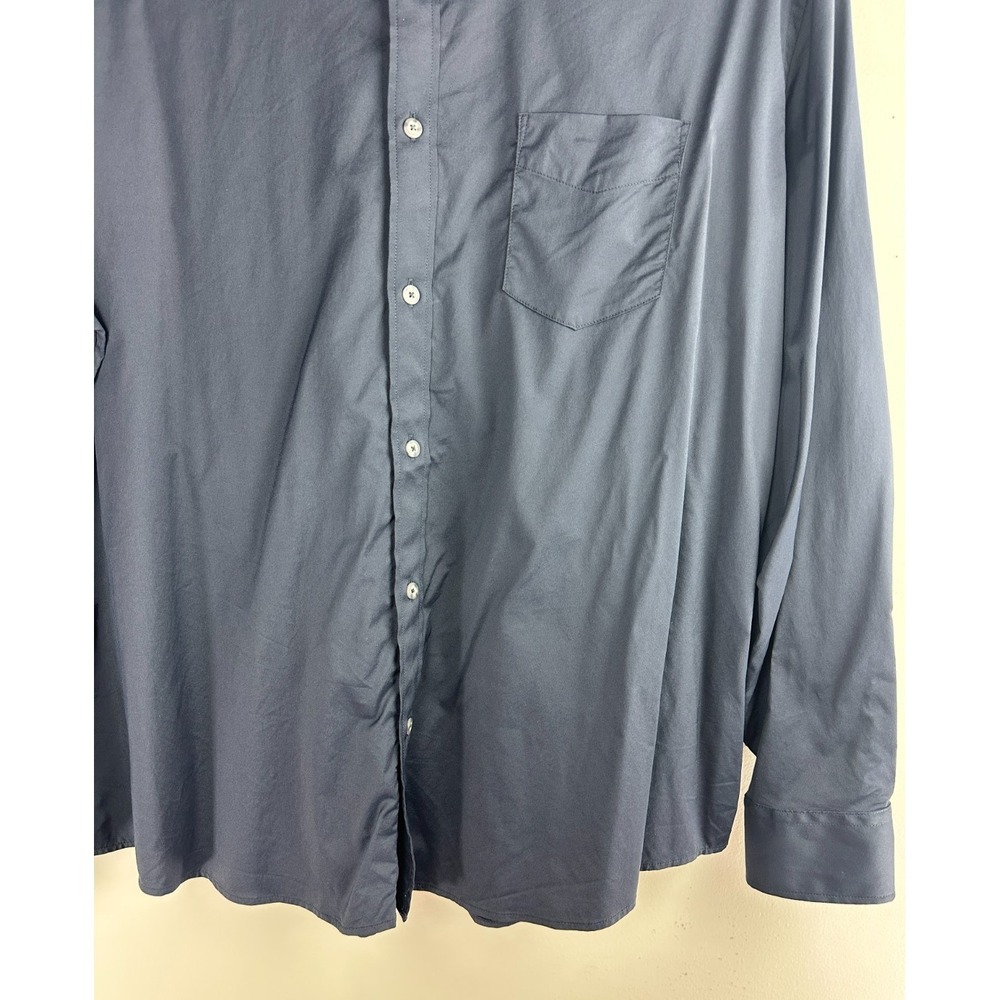 UNTUCKit Performance Gironde Shirt Mens XXL Navy Blue Relaxed Fit Stretch Button - Picture 6 of 11